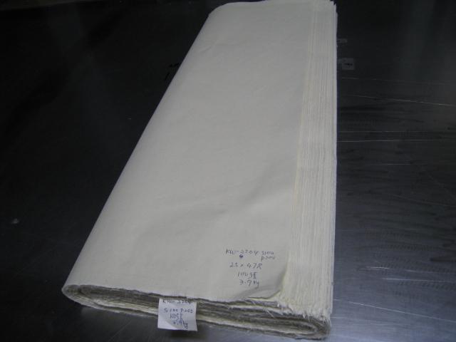 米黃色京和紙半礬(半熟) 未修邊75x141 Cm 100張/刀3.6~4.1Kg (中厚 